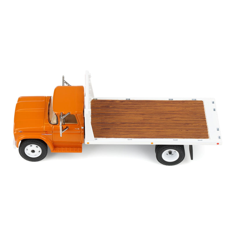 1/64 GMC 4000 Flatbed Truck, Omaha Orange & White, DCP by First Gear