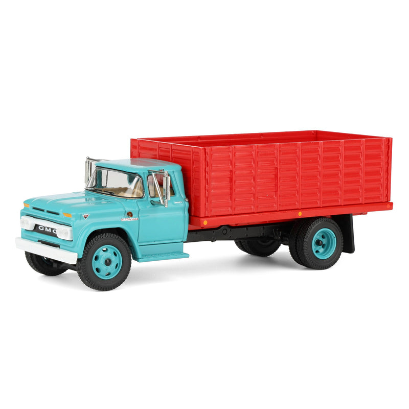 1/64 GMC 4000 Grain Truck, Turquoise & Red, DCP by First Gear