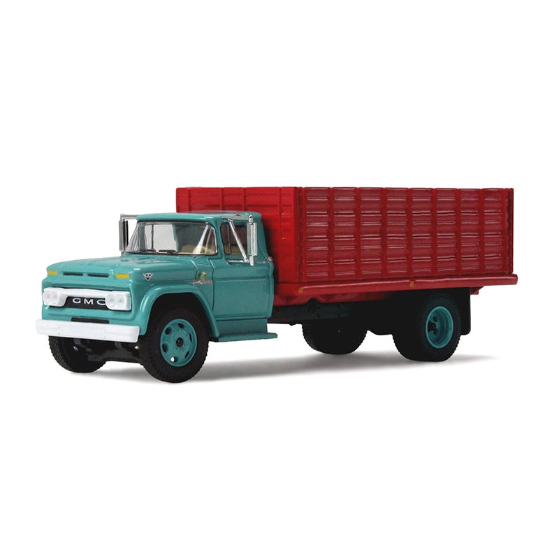 1/64 GMC 4000 Grain Truck, Turquoise & Red, DCP by First Gear