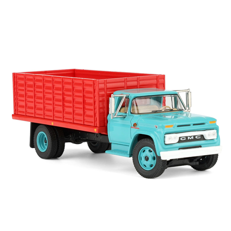 1/64 GMC 4000 Grain Truck, Turquoise & Red, DCP by First Gear