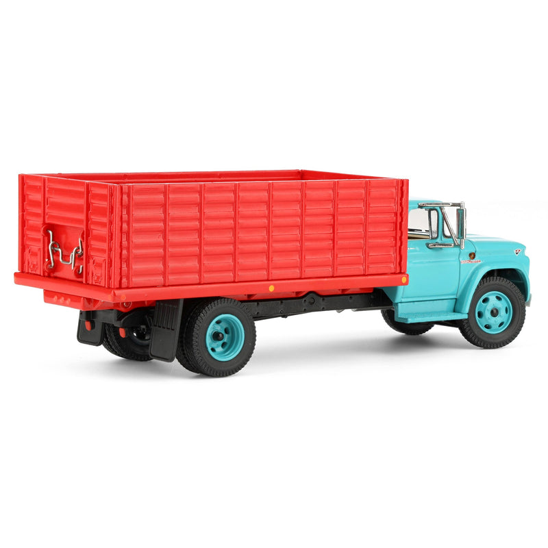 1/64 GMC 4000 Grain Truck, Turquoise & Red, DCP by First Gear