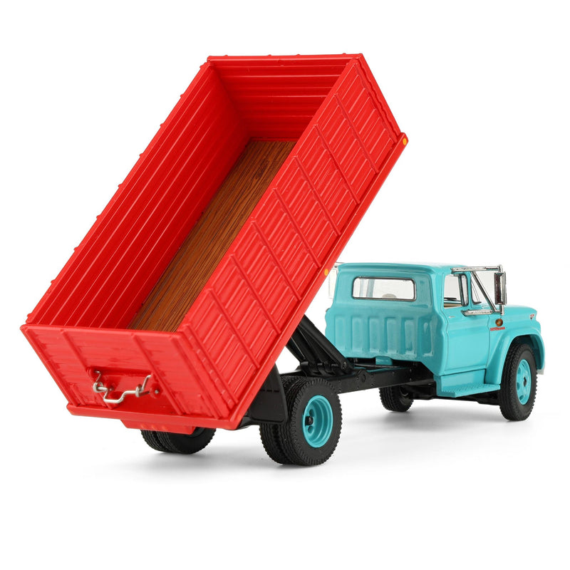 1/64 GMC 4000 Grain Truck, Turquoise & Red, DCP by First Gear