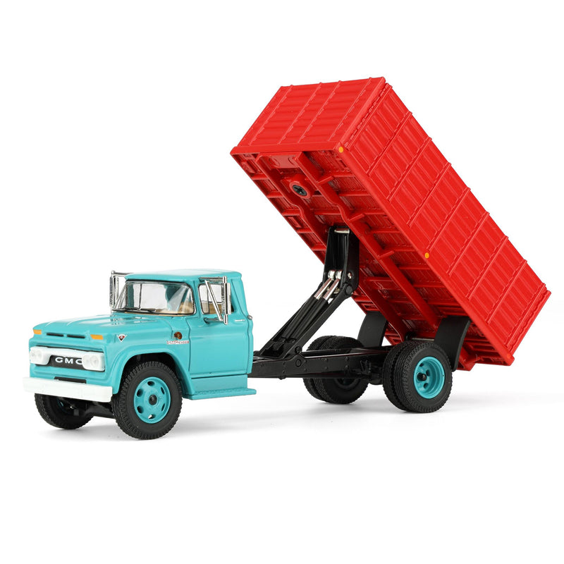 1/64 GMC 4000 Grain Truck, Turquoise & Red, DCP by First Gear