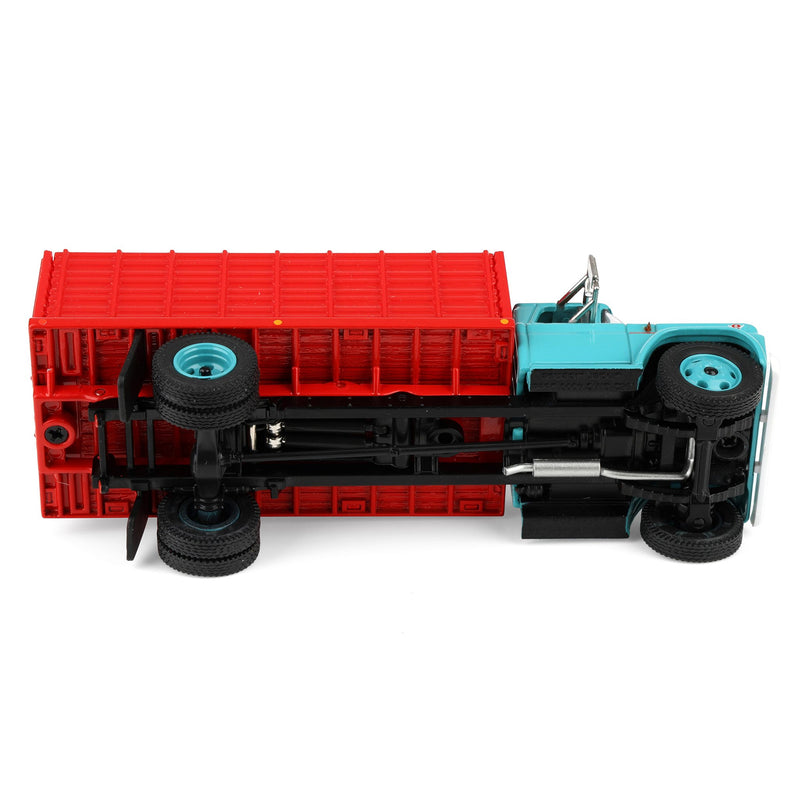 1/64 GMC 4000 Grain Truck, Turquoise & Red, DCP by First Gear