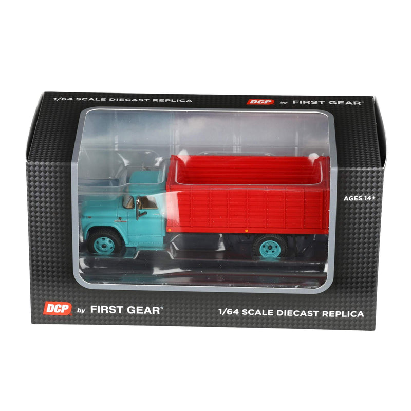 1/64 GMC 4000 Grain Truck, Turquoise & Red, DCP by First Gear