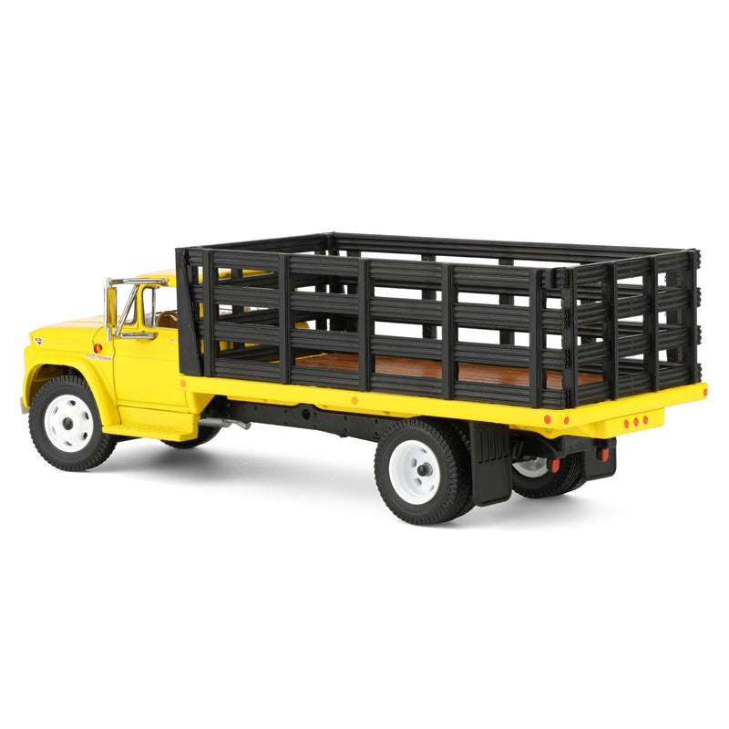 1/64 GMC 4000 Stake Truck, Bright Yellow & Black, DCP by First Gear