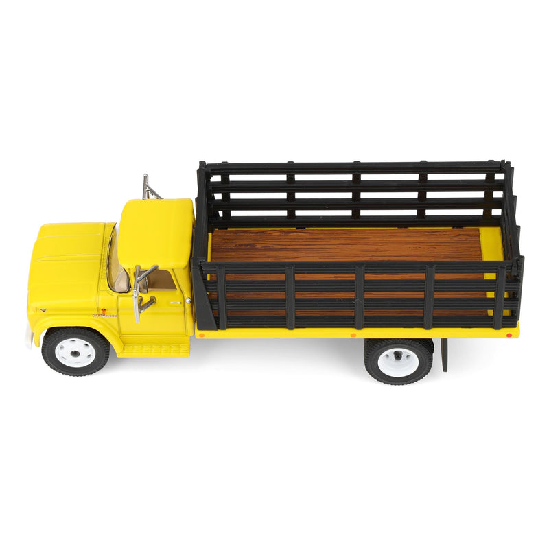 1/64 GMC 4000 Stake Truck, Bright Yellow & Black, DCP by First Gear