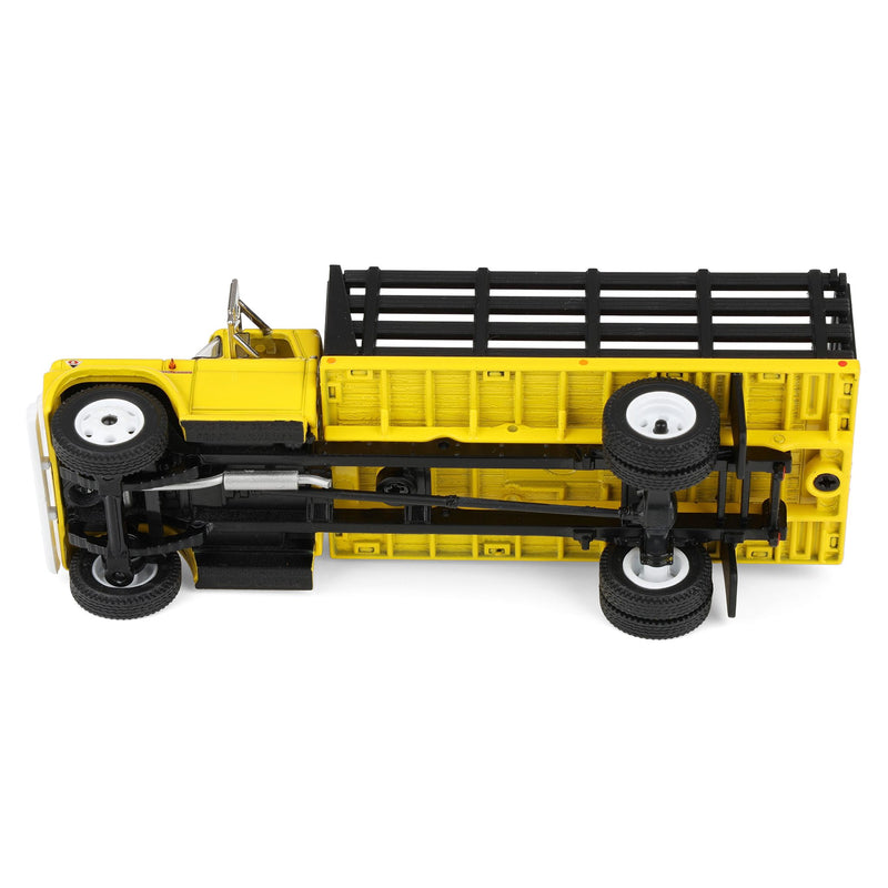 1/64 GMC 4000 Stake Truck, Bright Yellow & Black, DCP by First Gear