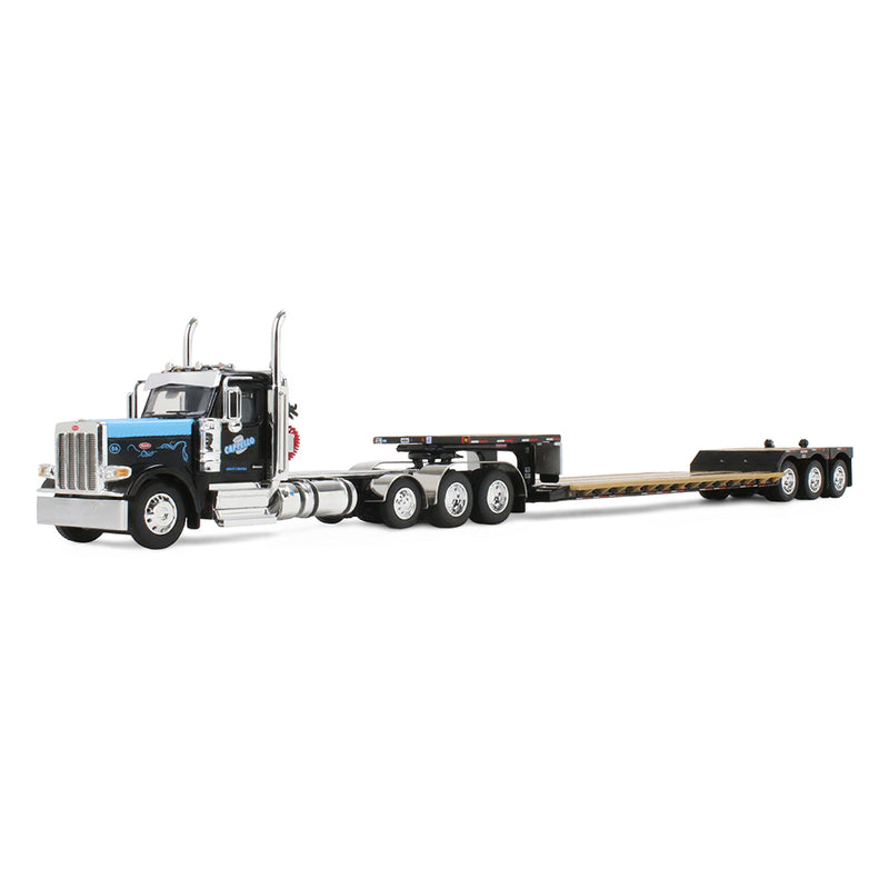 1/64 Peterbilt 589 Semi Truck with Fontaine Renegade LXT40 Lowboy Trailer & Fliptail, Cappello Heavy Transport, DCP by First Gear