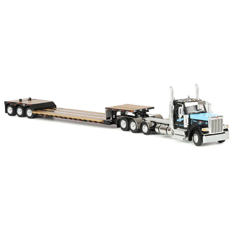 1/64 Peterbilt 589 Semi Truck with Fontaine Renegade LXT40 Lowboy Trailer & Fliptail, Cappello Heavy Transport, DCP by First Gear