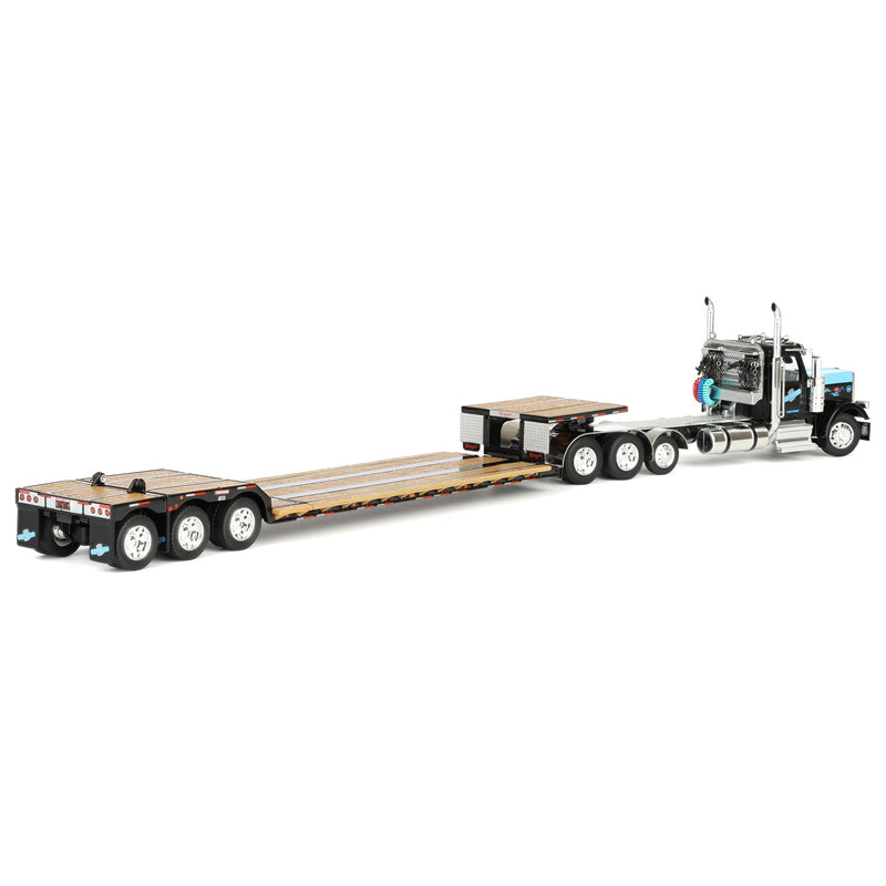 1/64 Peterbilt 589 Semi Truck with Fontaine Renegade LXT40 Lowboy Trailer & Fliptail, Cappello Heavy Transport, DCP by First Gear