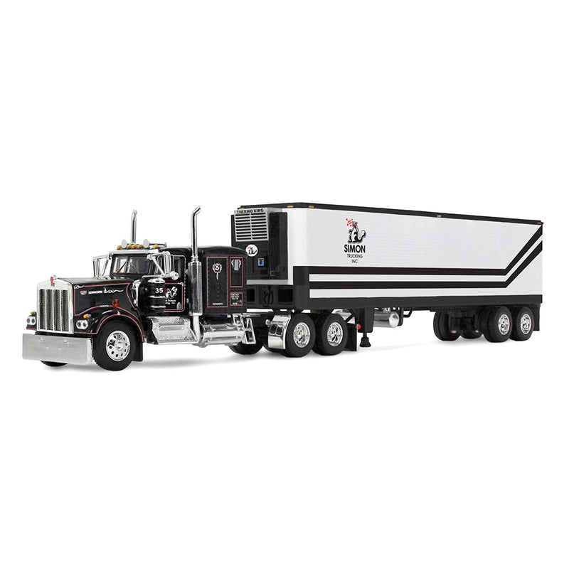 1/64 Kenworth W900A with 40ft Vintage Reefer Trailer, Dick Simon Trucking, DCP by First Gear Dealer Exclusive