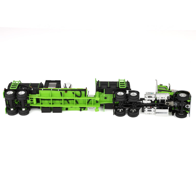 1/64 Kenworth W990 Semi Truck with DEMCO Liquid Fertilizer Tender Trailer, Green/Black, DCP by First Gear