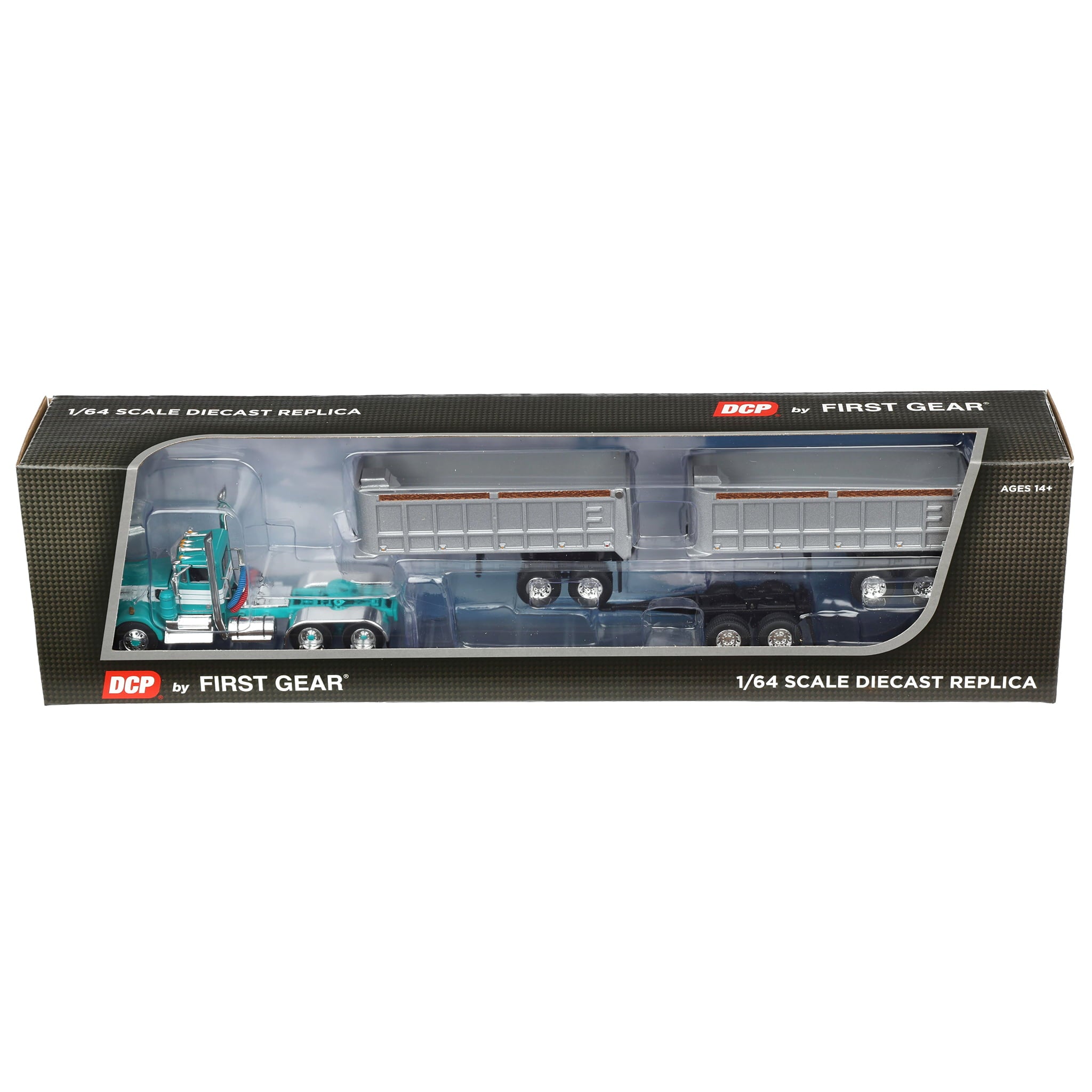 60-2291 DCP 1/64 Kenworth W900A Semi Truck with Dual 22ft End Dump