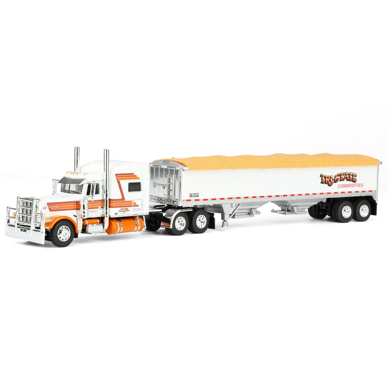 1/64 Peterbilt 389 with 43ft Wilson Pacesetter Grain Trailer, Tri-State Commodities, DCP by First Gear