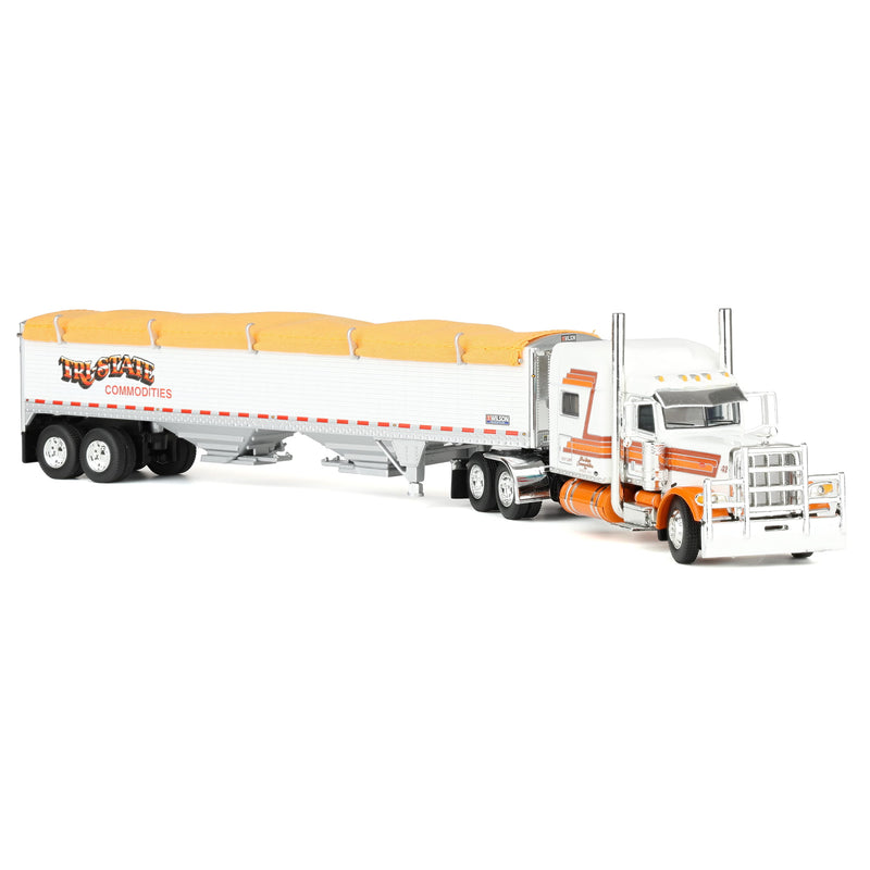 1/64 Peterbilt 389 with 43ft Wilson Pacesetter Grain Trailer, Tri-State Commodities, DCP by First Gear