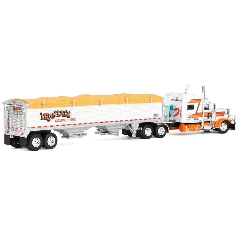 1/64 Peterbilt 389 with 43ft Wilson Pacesetter Grain Trailer, Tri-State Commodities, DCP by First Gear