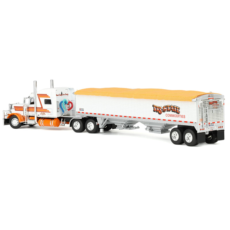 1/64 Peterbilt 389 with 43ft Wilson Pacesetter Grain Trailer, Tri-State Commodities, DCP by First Gear
