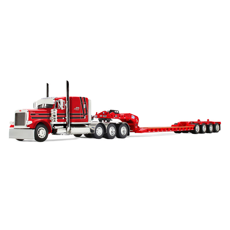 1/64 Peterbilt 379 Semi with Fontaine Magnitude Lowboy Trailer & Fliptail, Anty Trucking & Rigging, DCP by First Gear Dealer Exclusive