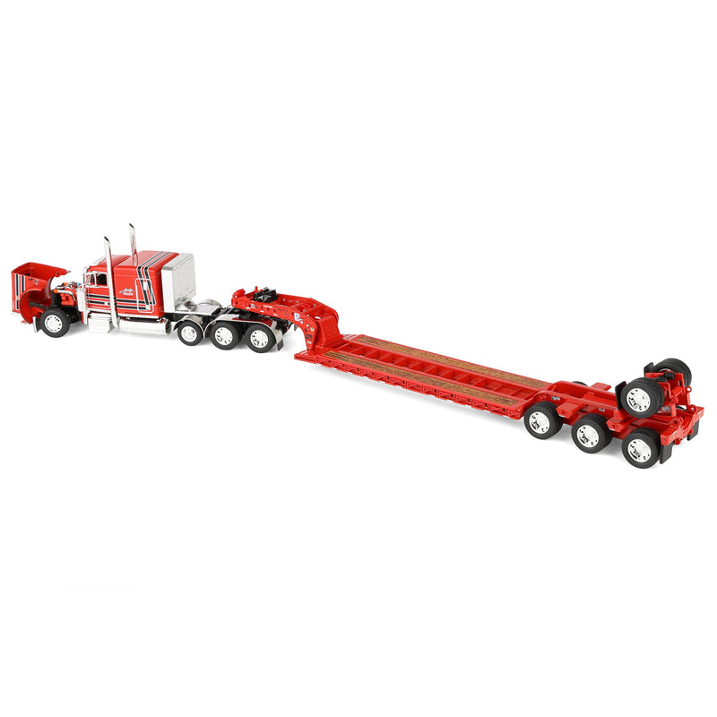 1/64 Peterbilt 379 Semi with Fontaine Magnitude Lowboy Trailer & Fliptail, Anty Trucking & Rigging, DCP by First Gear Dealer Exclusive