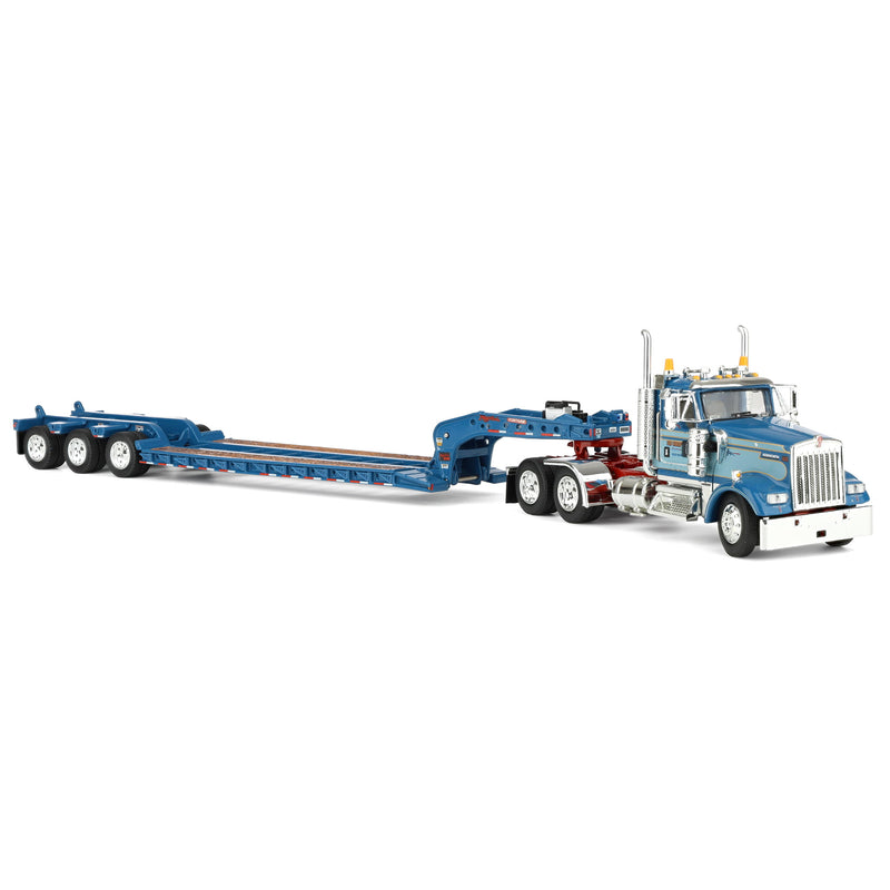 1/64 Kenworth W900L Day Cab Semi Truck with Fontaine Magnitude Lowboy Trailer, Sid Kamp, DCP by First Gear