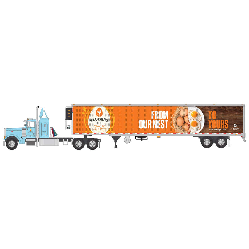 1/64 Peterbilt 379 Semi with Thermo King Trailer, Sauder's Eggs Modern Era, Outback Toys Exclusive PA Producers Series #1, DCP by First Gear