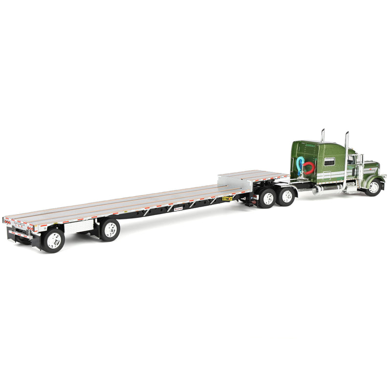 1/64 Peterbilt 389 Semi Truck with Transcraft Step Deck Trailer, Zimmerman Transport LLC, DCP by First Gear
