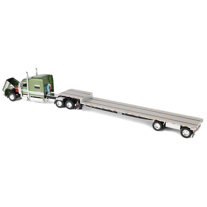 1/64 Peterbilt 389 Semi Truck with Transcraft Step Deck Trailer, Zimmerman Transport LLC, DCP by First Gear