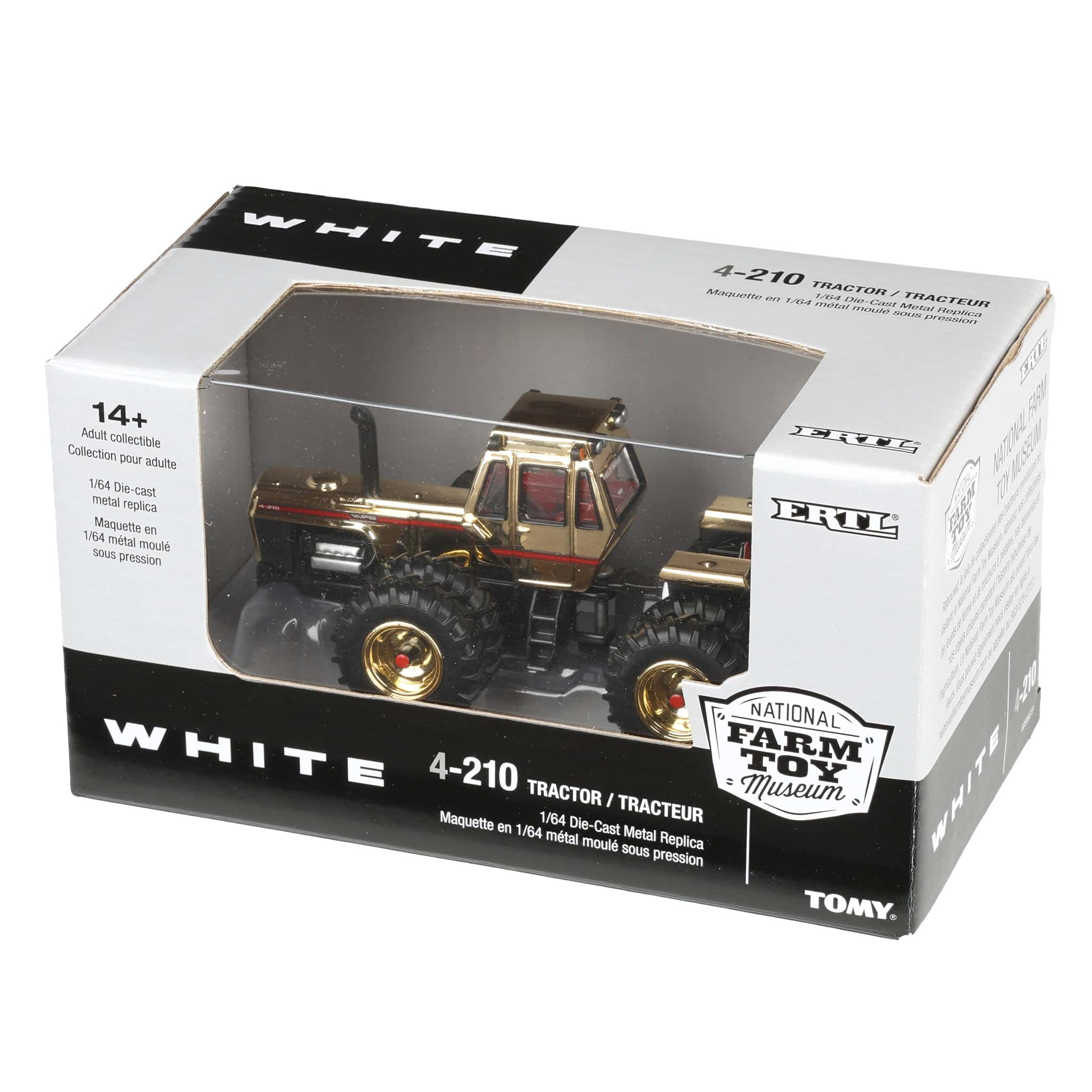 Gold Chrome ~ 1/64 White 4-210 4WD Tractor with Duals, 2024