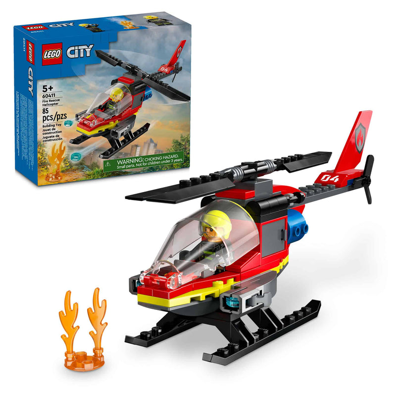 LEGO® City Fire Rescue Helicopter, 85 Pieces
