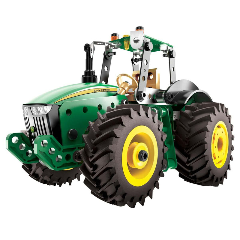 Erector 240 Piece Set, John Deere 8R Tractor Model Building Kit by Meccano