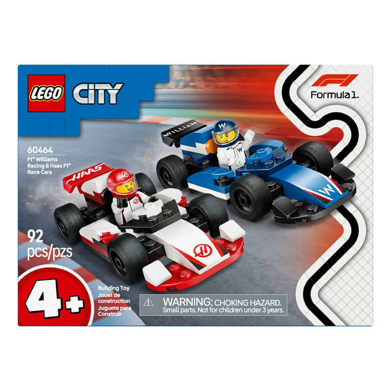 LEGO® City F1® Williams Racing & Haas F1® Race Cars, 92 Pieces
