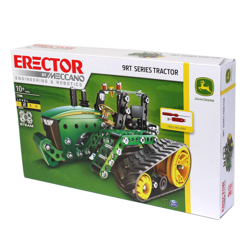 Erector 278 Piece Set, John Deere 9RT Tractor Model Building Kit by Meccano