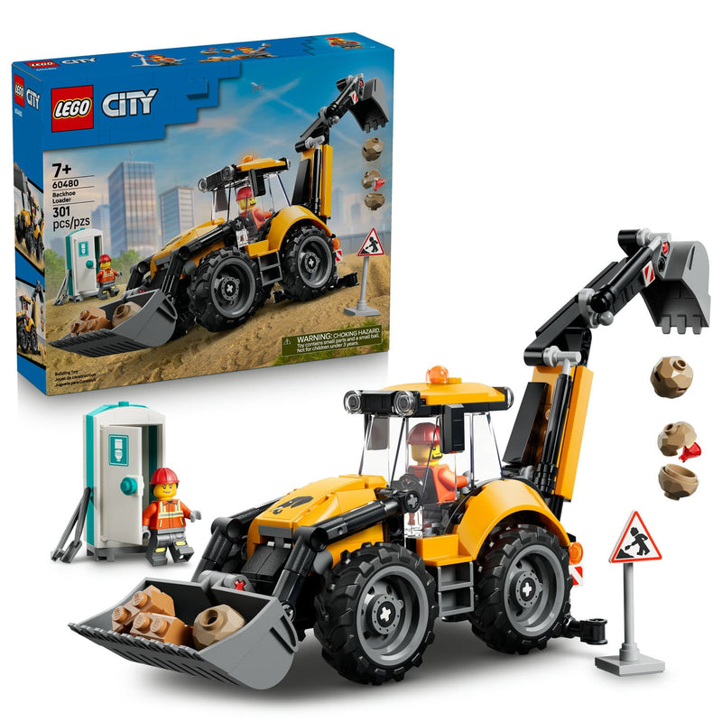 LEGO® City Yellow Backhoe Loader Building Set, 301 Pieces