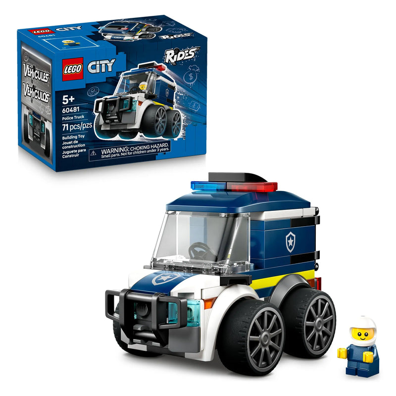 LEGO® City Rides Police Truck with Police Officer Minifigure, 71 Pieces