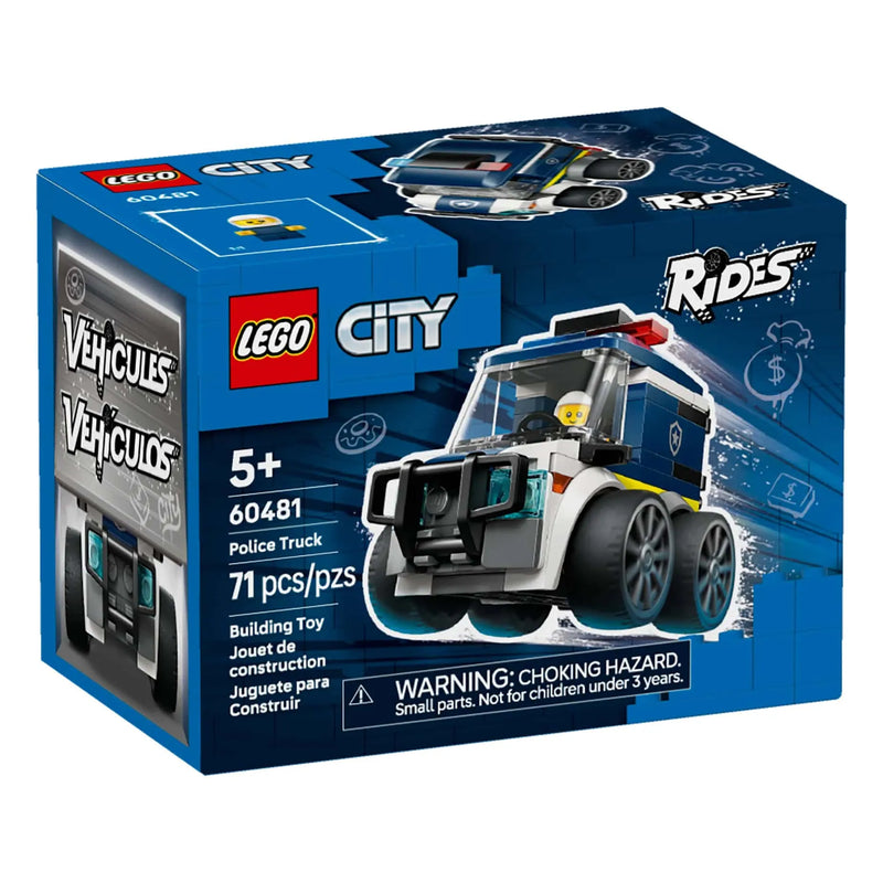 LEGO® City Rides Police Truck with Police Officer Minifigure, 71 Pieces