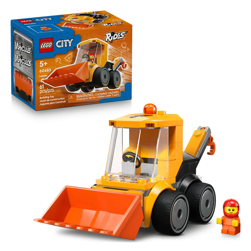 LEGO® City Rides Construction Loader with Construction Worker Minifigure, 61 Pieces