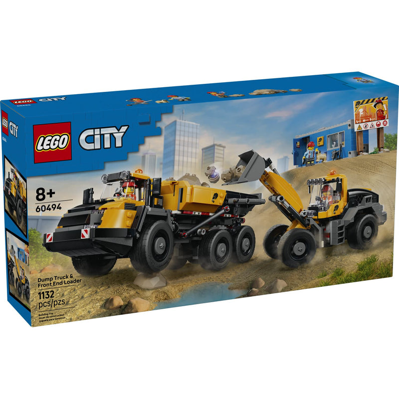 LEGO® City Dump Truck & Front End Loader Construction Building Set, 1132 Pieces