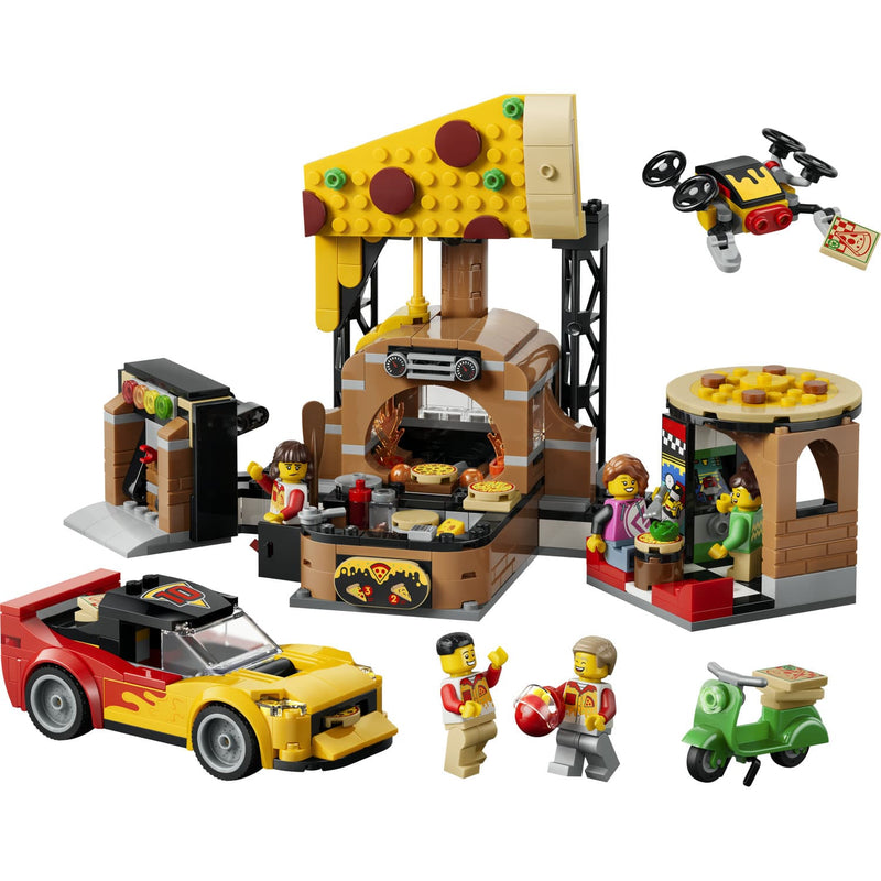 LEGO® City Pizza Delivery Experience with Vehicles Building Set, 494 Pieces