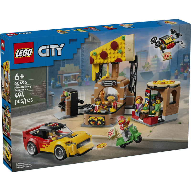 LEGO® City Pizza Delivery Experience with Vehicles Building Set, 494 Pieces