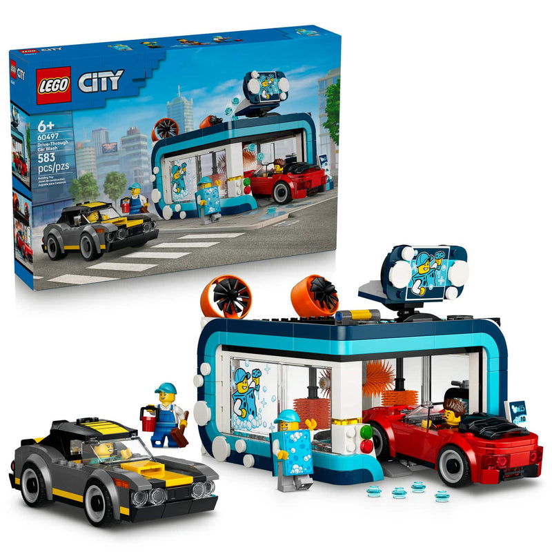 LEGO® City Drive-Through Car Wash Building Set, 583 Pieces