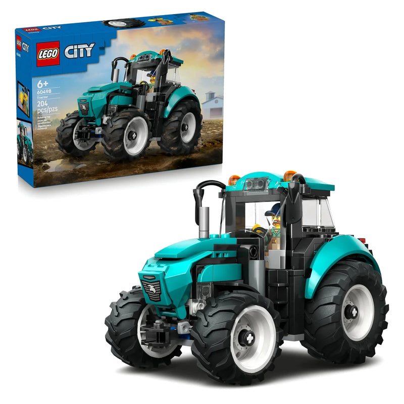 LEGO® City Teal Tractor with Farmer, 204 Pieces