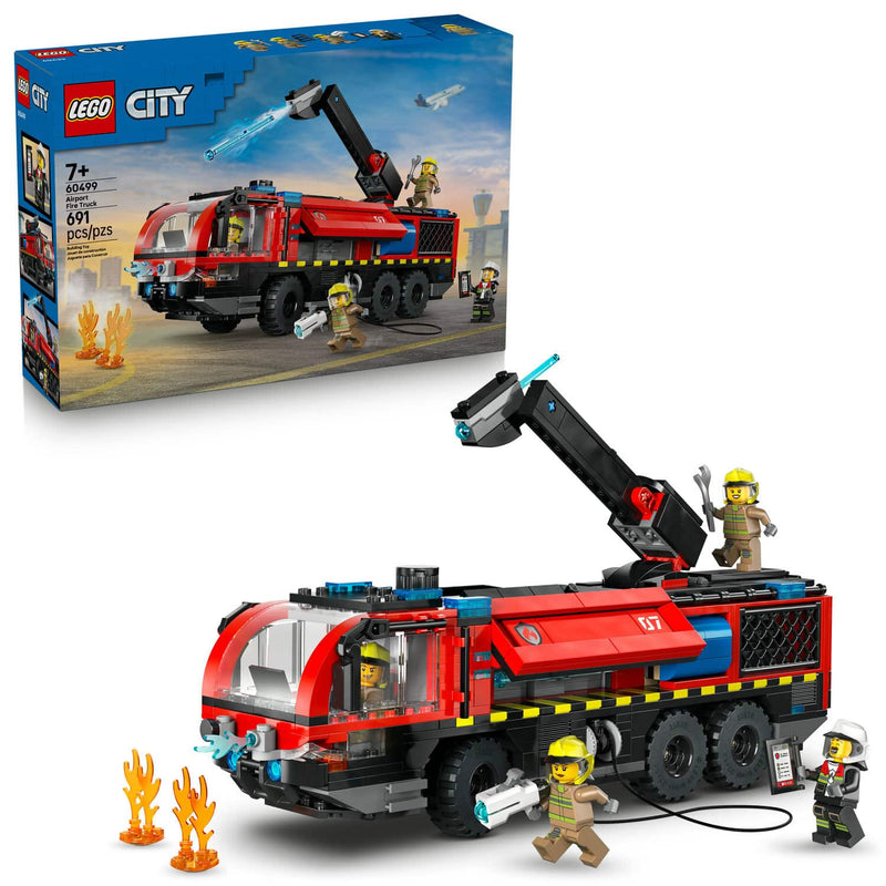 LEGO® City Fire Airport Fire Truck Building Sets, 691 Pieces