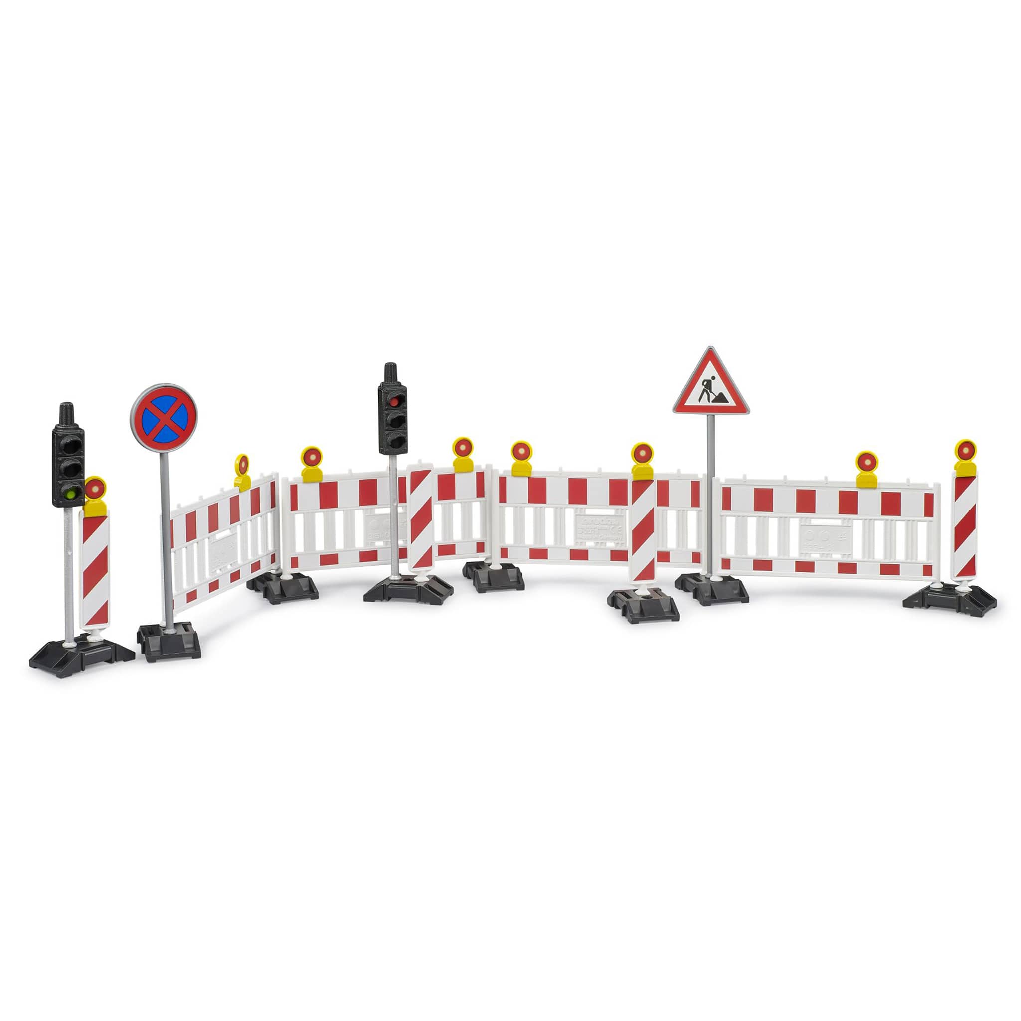 1/16 Traffic Safety Set with Traffic Lights by Bruder — Outback Toys