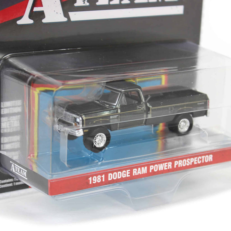 Black Chrome Machine Chase ~ 1/64 1981 Dodge Power Ram Prospector, The A-Team, Hollywood Series 43