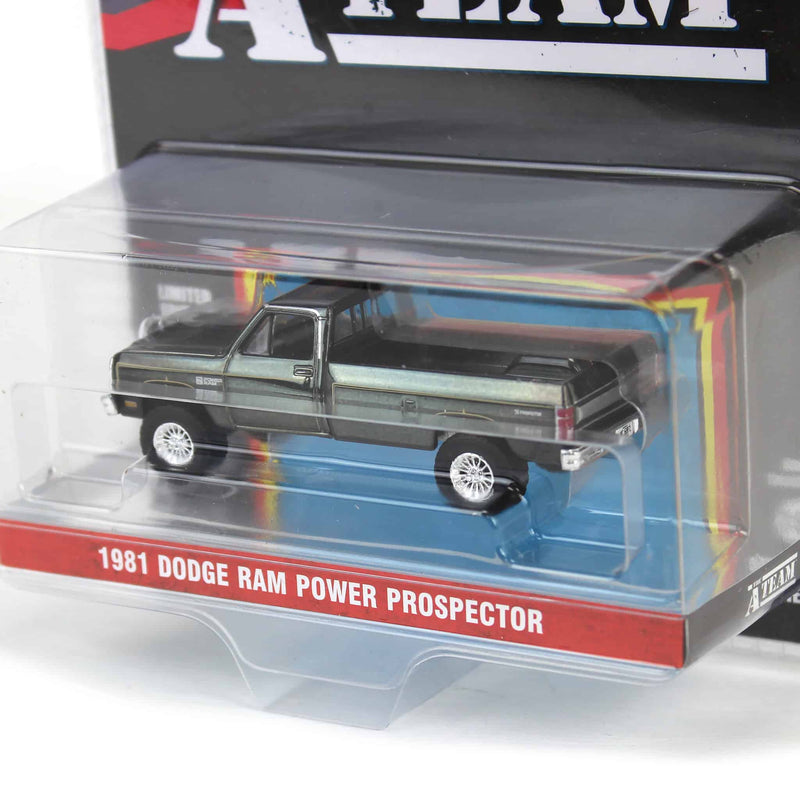 Black Chrome Machine Chase ~ 1/64 1981 Dodge Power Ram Prospector, The A-Team, Hollywood Series 43