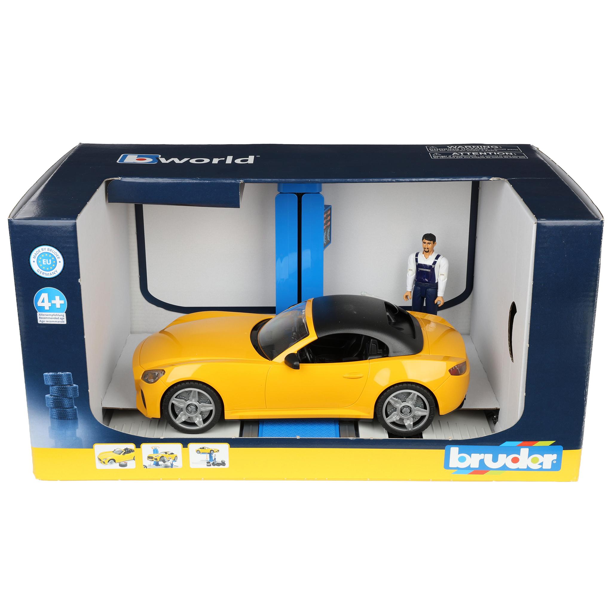1/16 Bruder bworld Car Service Center with Bruder Roadster