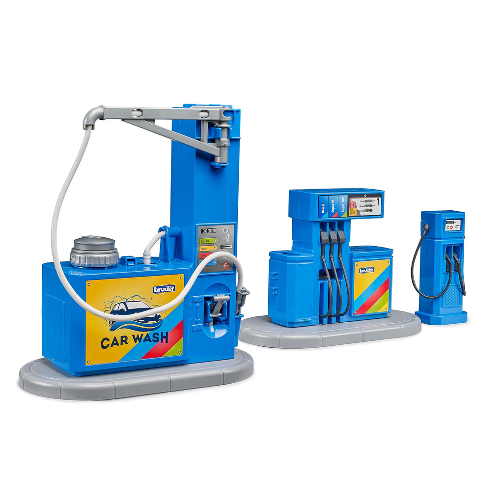 1/16 bworld Gas Station & Car Wash Set by Bruder — Outback Toys
