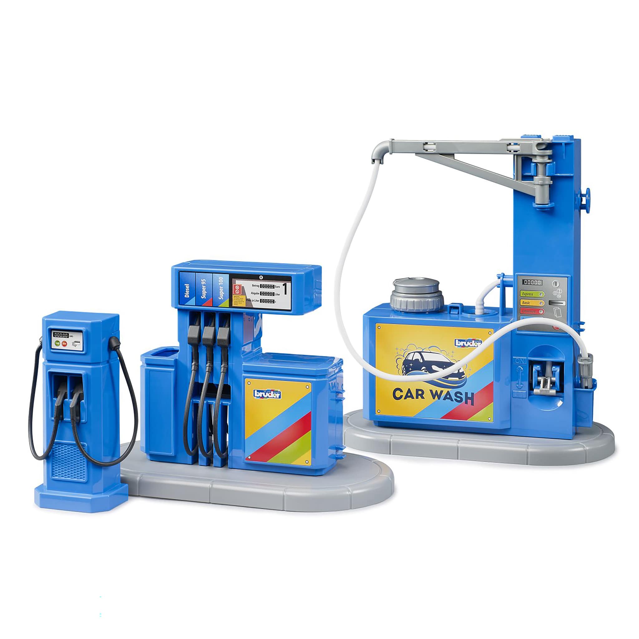 1/16 bworld Gas Station & Car Wash Set by Bruder — Outback Toys
