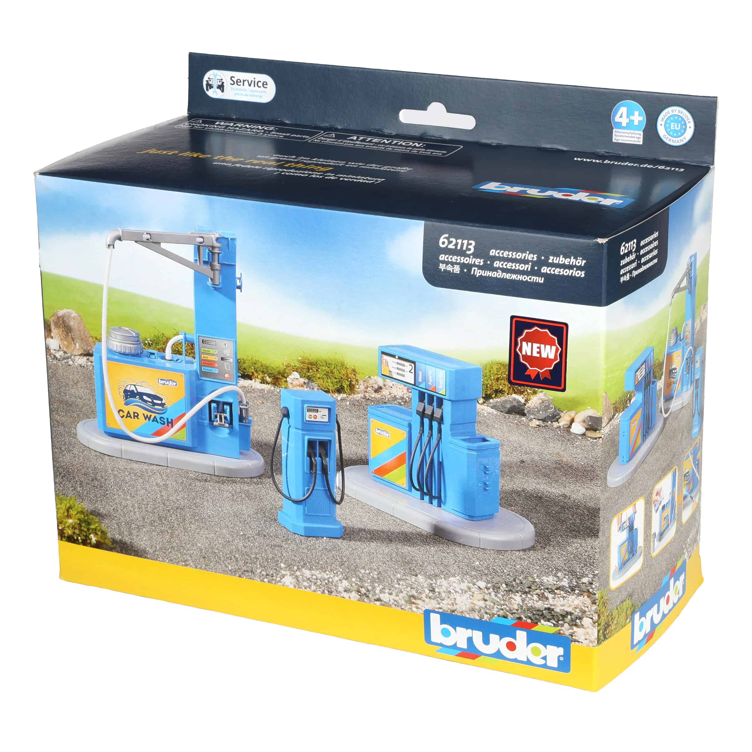 1/16 bworld Gas Station & Car Wash Set by Bruder — Outback Toys